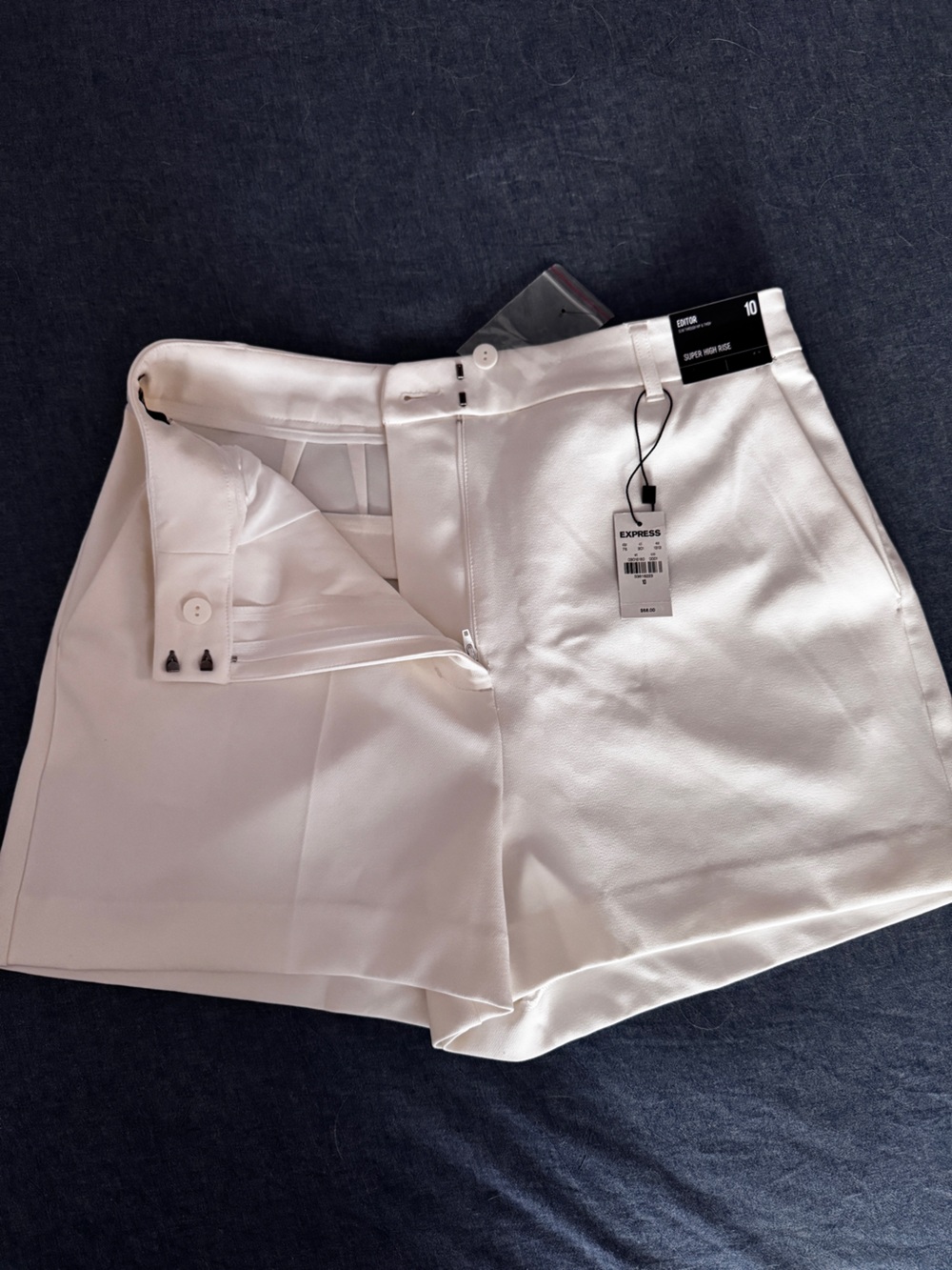 Express White Tailored High Waisted Shorts